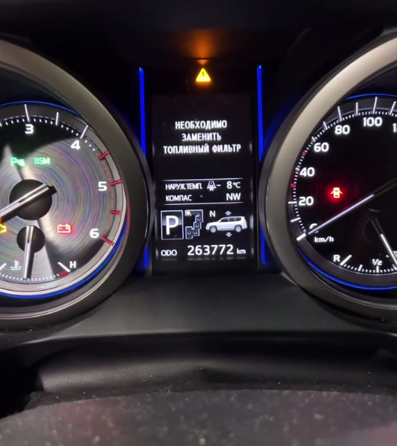 Toyota Land Cruiser Prado Замена топливного фильтра Тойота Ленд Крузер Прадо